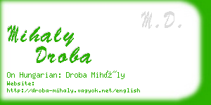 mihaly droba business card